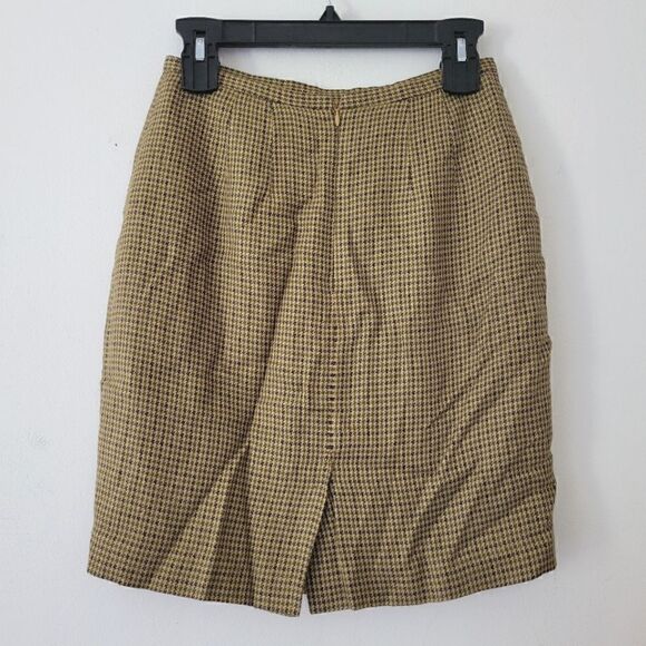 Vintage Petite Sophisticate Mini Skirt Houndstooth Academia 6P - Picture 5 of 7